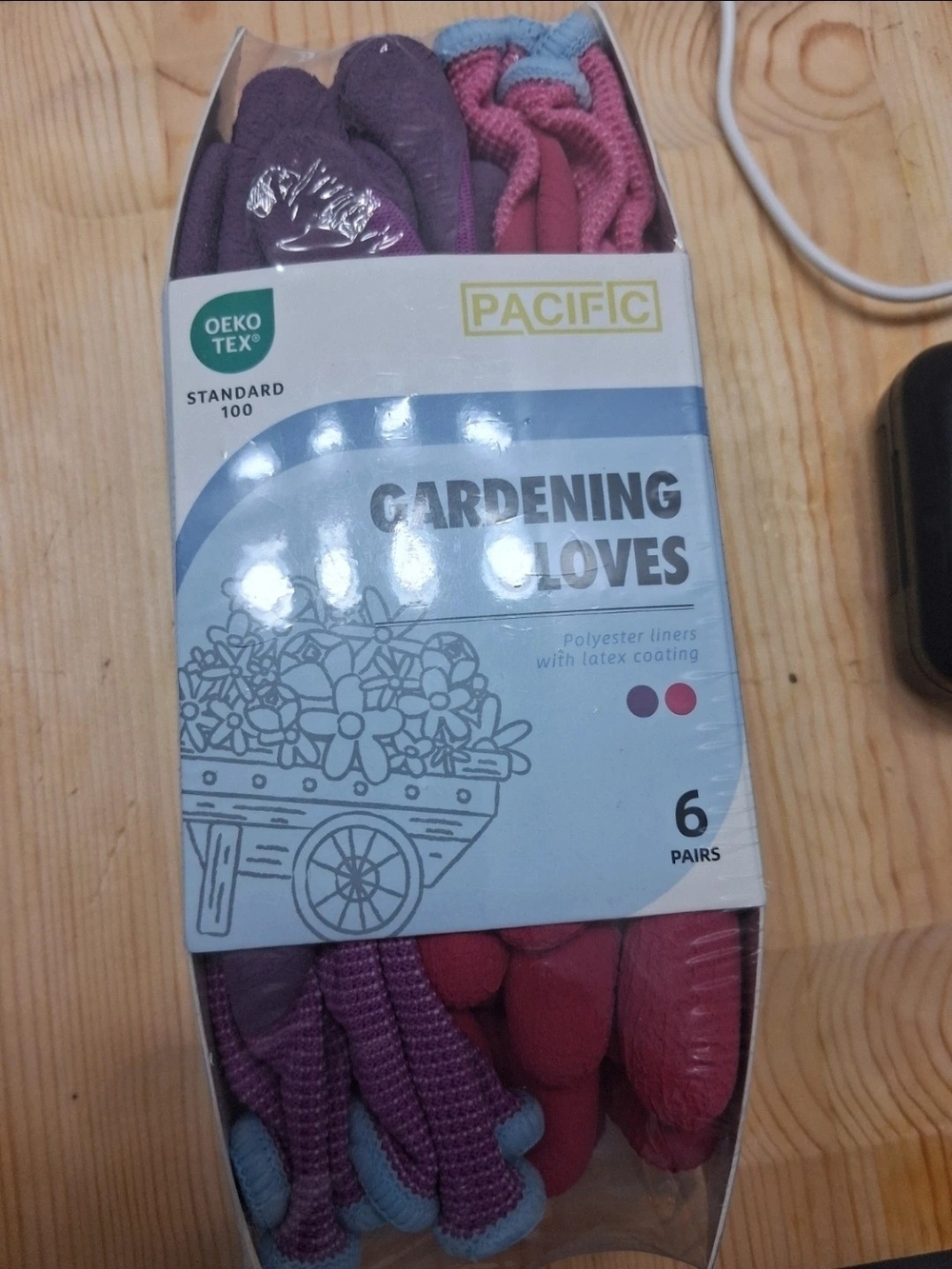 Pacifica Purple and Pink Gardening Gloves Pack - 6 Pairs